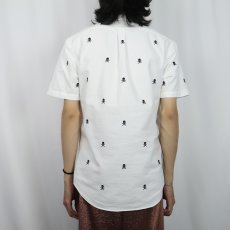 画像3: Ralph Lauren "SLIM FIT" 3点留め スカル刺繍 コットンボタンダウンシャツ M (3)