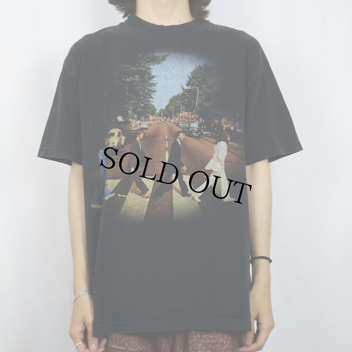 画像2: 1999 THE BEATLES "ABBEY ROAD" ロックバンドアルバムTシャツ BLACK XL (2)