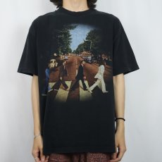 画像2: 1999 THE BEATLES "ABBEY ROAD" ロックバンドアルバムTシャツ BLACK XL (2)