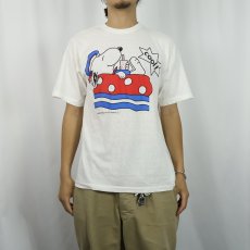 画像2: 70's SNOOPY "cool!" キャラクタープリントTシャツ M (2)