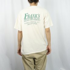 画像4: 90's FRANK'S MOTORCYCLE USA製 "I eat, sleep, ride,talk..." メッセージプリントTシャツ L (4)