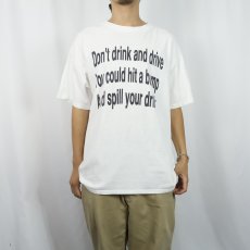 画像2: 90's USA製 "Don't drink and drive..." メッセージプリントTシャツ (2)