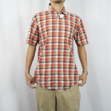 画像2: 2013SS Patagonia "ORGANIC COTTON" チェック柄 コットン×ポリエステル フェズマンシャツ M (2)