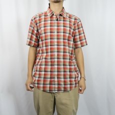 画像2: 2013SS Patagonia "ORGANIC COTTON" チェック柄 コットン×ポリエステル フェズマンシャツ M (2)