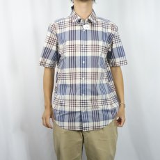 画像2: 2013AW Patagonia "ORGANIC COTTON" チェック柄 コットン×ポリエステル フェズマンシャツ M (2)