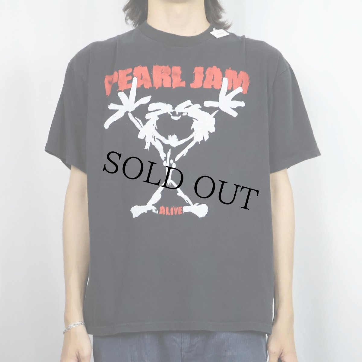 画像3: Pearl Jam "ALIVE" オルタナティブロックバンド プリントTシャツ BLACK XL (3)