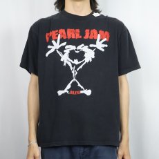 画像3: Pearl Jam "ALIVE" オルタナティブロックバンド プリントTシャツ BLACK XL (3)