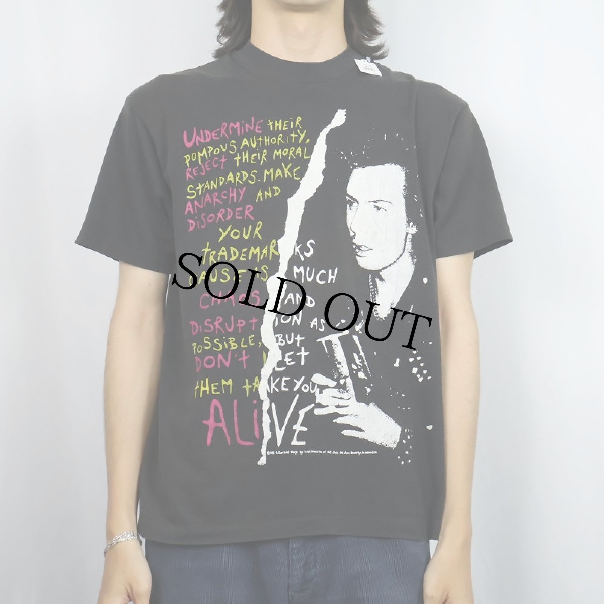 画像3: 80's Sex Pistols USA製 "Sid Vicious" パンクロックバンド プリントTシャツ BLACK XL (3)
