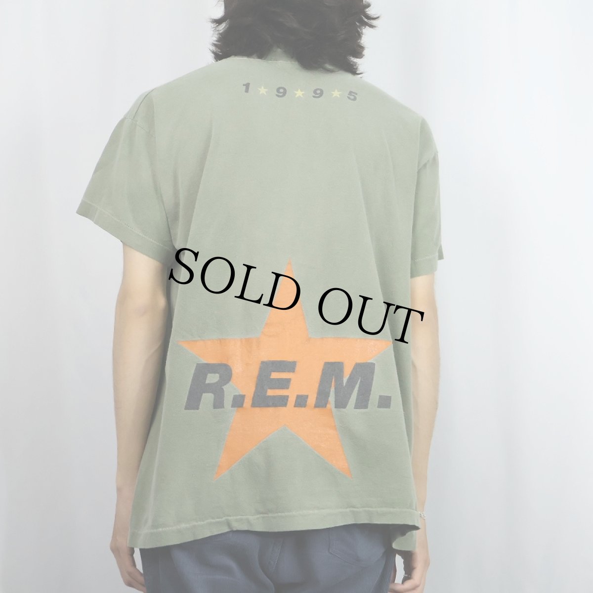 画像4: 90's R.E.M. "1995" オルタナティブロックバンド プリントTシャツ XL (4)