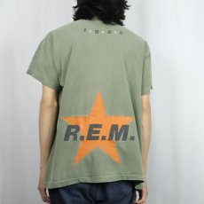 画像4: 90's R.E.M. "1995" オルタナティブロックバンド プリントTシャツ XL (4)