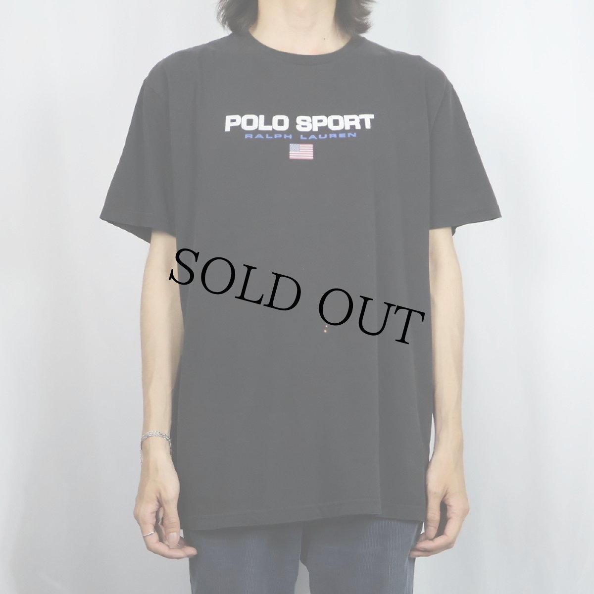 画像2: POLO SPORT Ralph Lauren ロゴプリントTシャツ BLACK M (2)