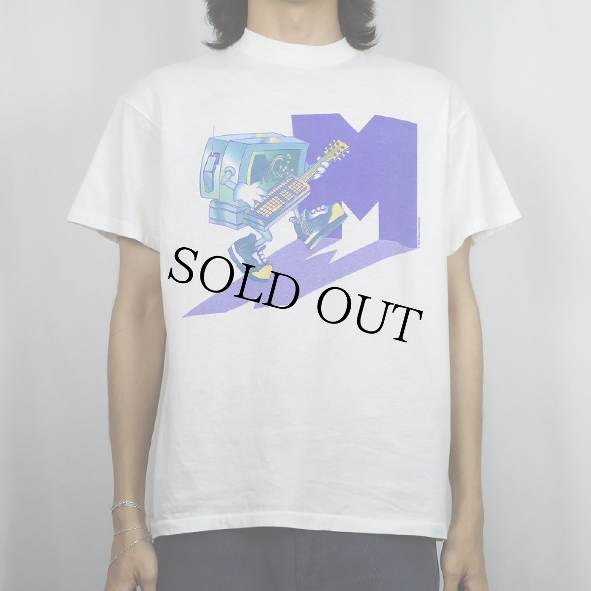 画像3: 90's Mwave Technology USA製 プリントTシャツ L (3)