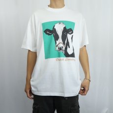 画像2: 90's USA製 "Dutch Country" 牛プリントTシャツ XL (2)