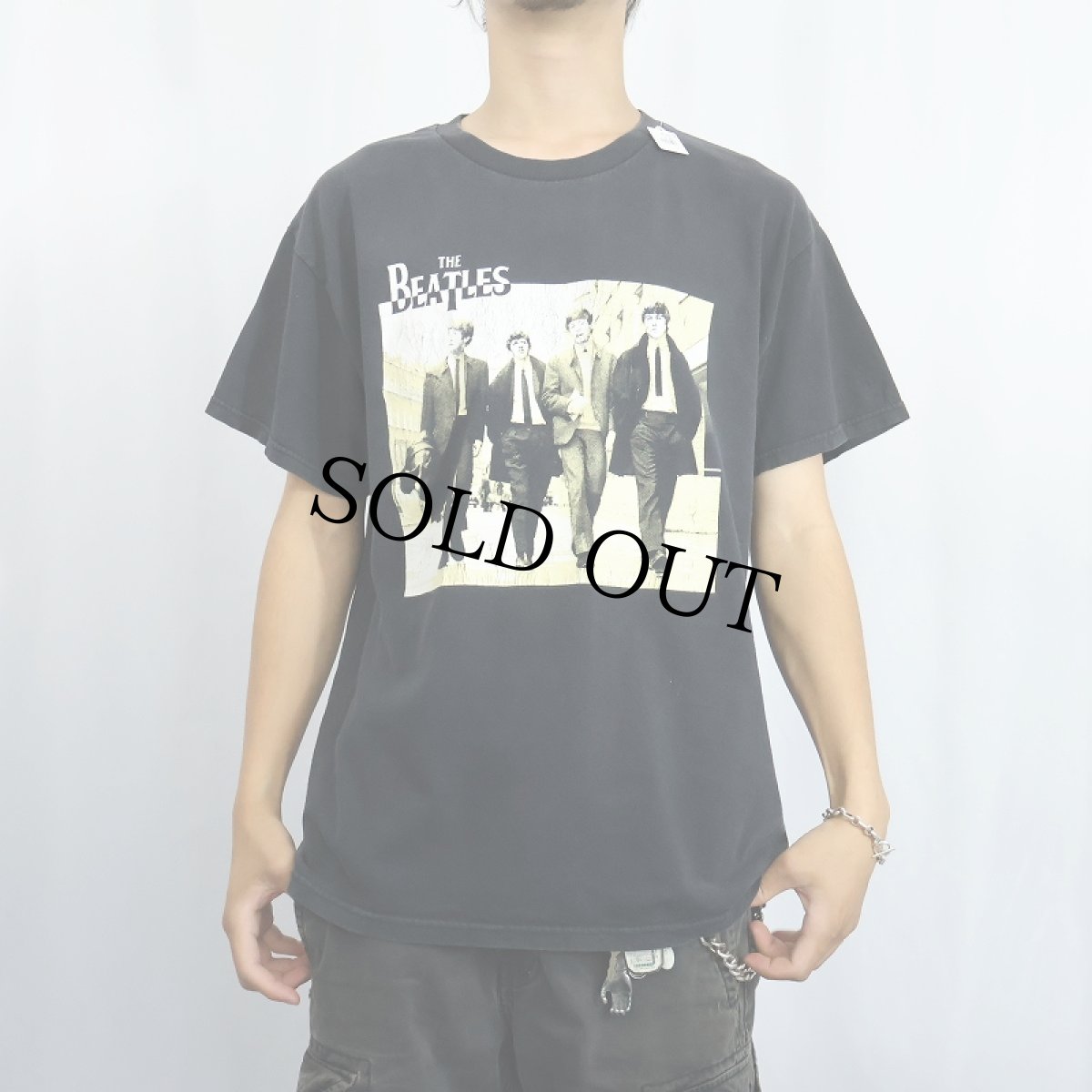 画像2: THE BEATLES ロックバンドプリントTシャツ BLACK (2)