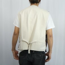 画像3: POLO Ralph Lauren マドラスチェック柄 パッチワーク ジレベスト XXL (3)