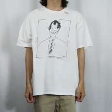 画像2: ⁡90's Al Hirschfeld USA製 "David Letterman" アートプリントTシャツ XL (2)