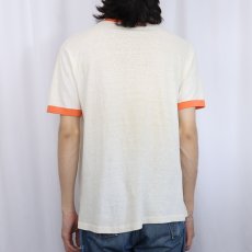 画像5: 70's "ViVA! FREDDY FUDPUCKER" キャラクター プリントリンガーTシャツ XL (5)