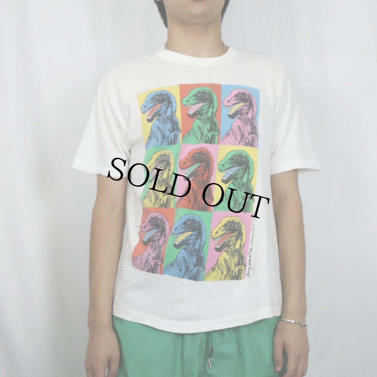 画像2: 80's Stanley Desantis アートパロディプリントTシャツ L (2)