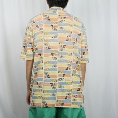 画像3: Disney 総柄 コットン×ポリエステル オープンカラーシャツ XL (3)
