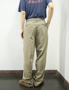 画像3: PERRY ELLIS ストライプ柄織り 2タック レーヨン×ポリエステルスラックス W31 (3)