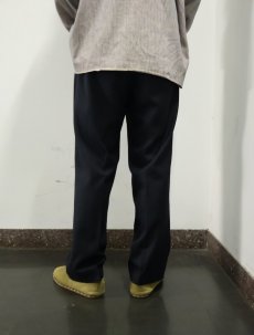 画像3: GIORGIO ARMANI ピンストライプ柄 2タック ウール×ポリエステルスラックス NAVY W34 (3)