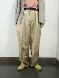 画像3: GIANNI VIRONI 総柄 3タック シャイニースラックス W39 (3)
