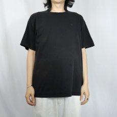 画像2: 90's Lee USA製 無地Tシャツ BLACK L (2)