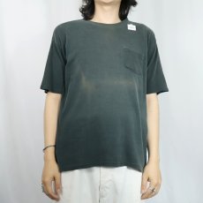 画像2: 無地 ポケットTシャツ L (2)