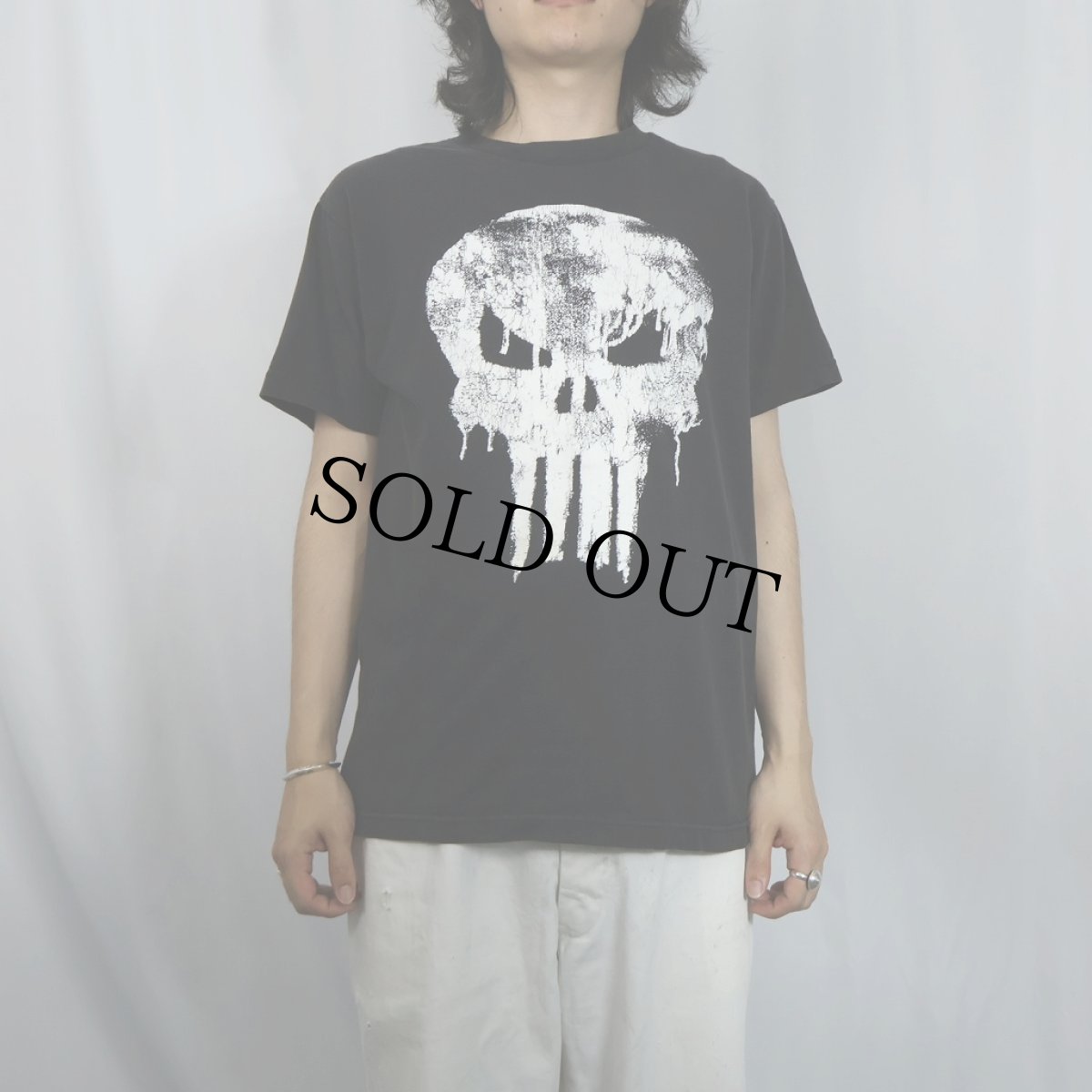 画像2: MARVEL Punisher キャラクタープリントTシャツ BLACK M (2)