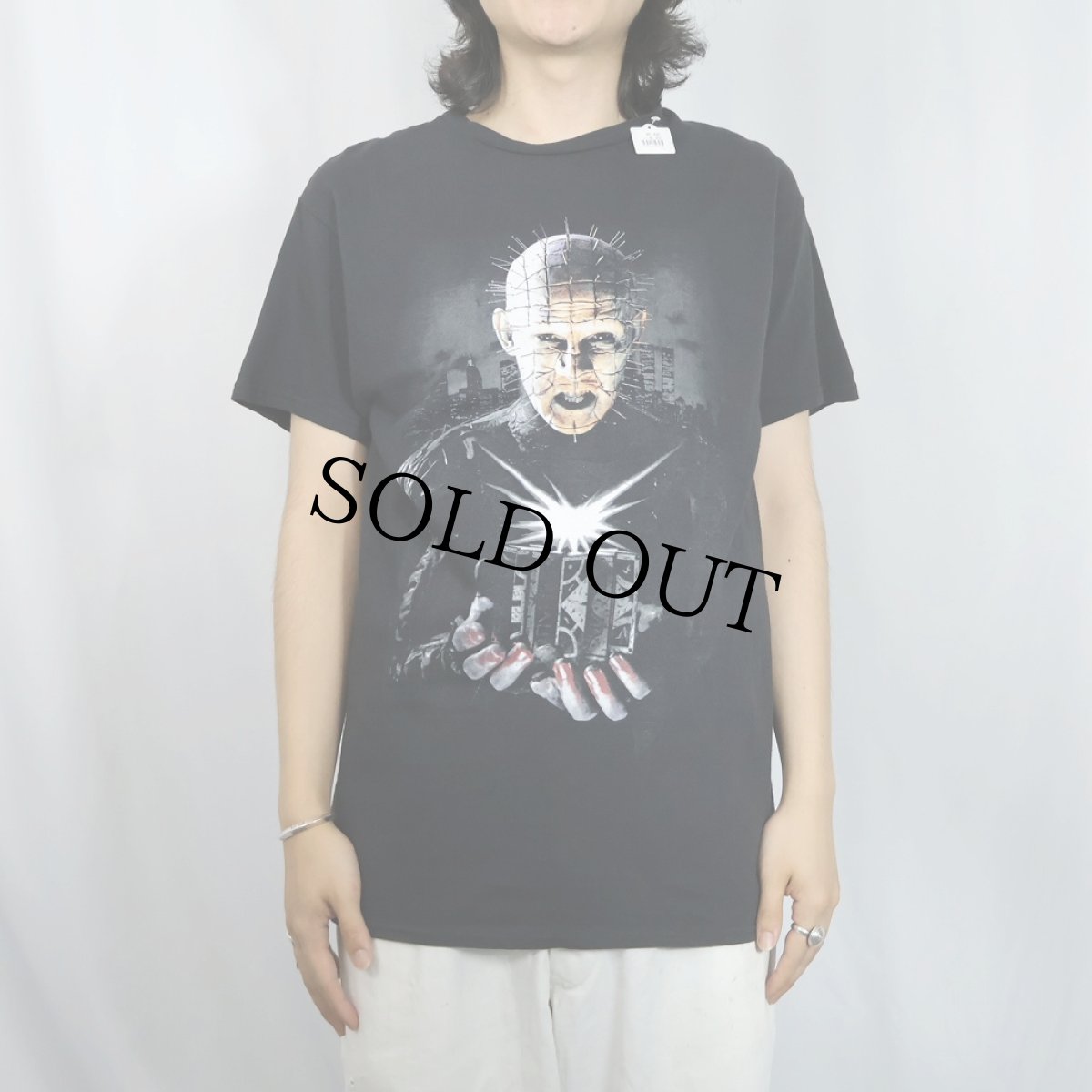画像2: Hellraiser ホラー映画 プリントTシャツ BLACK M (2)
