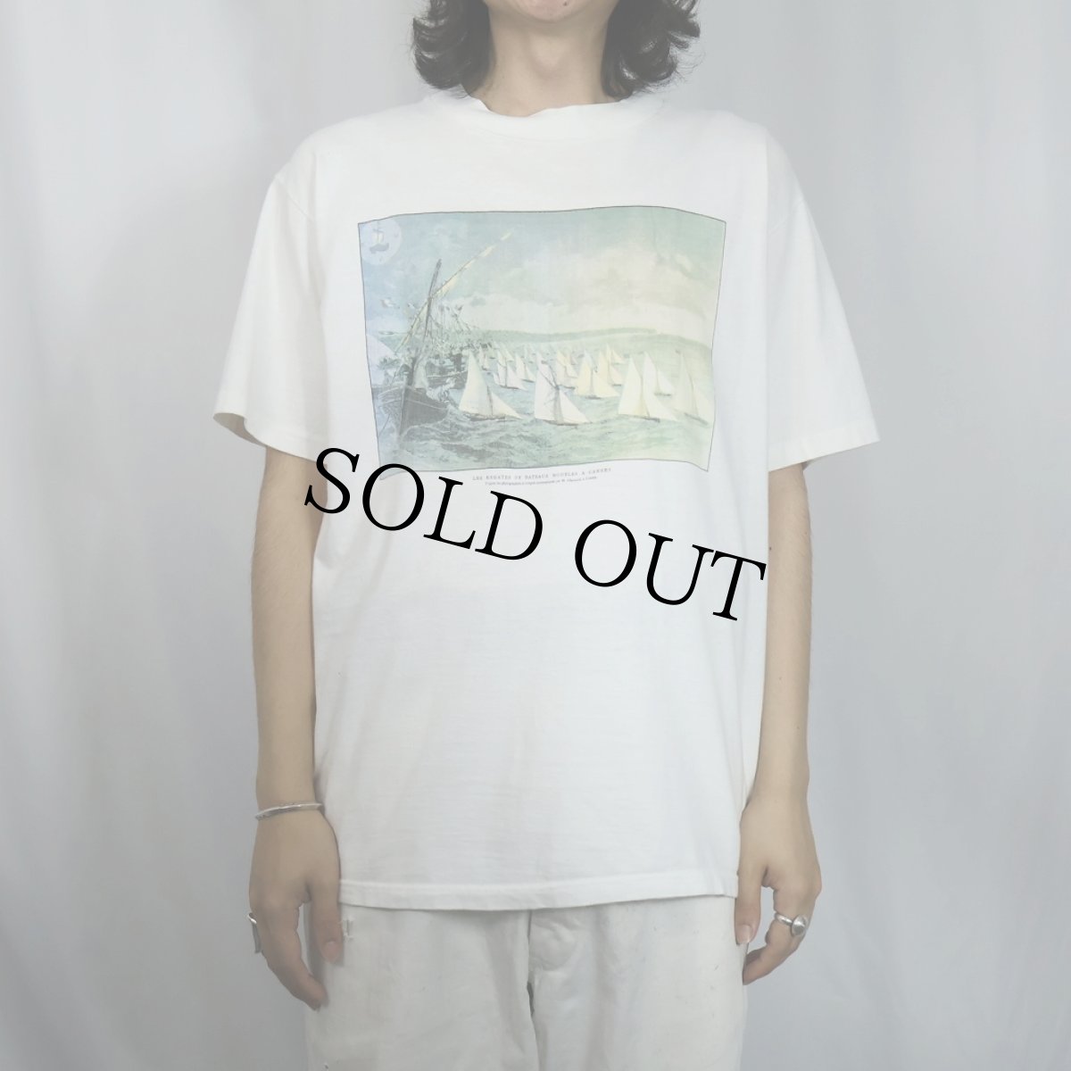 画像2: 90's Calvin Klein USA製 プリントTシャツ M (2)
