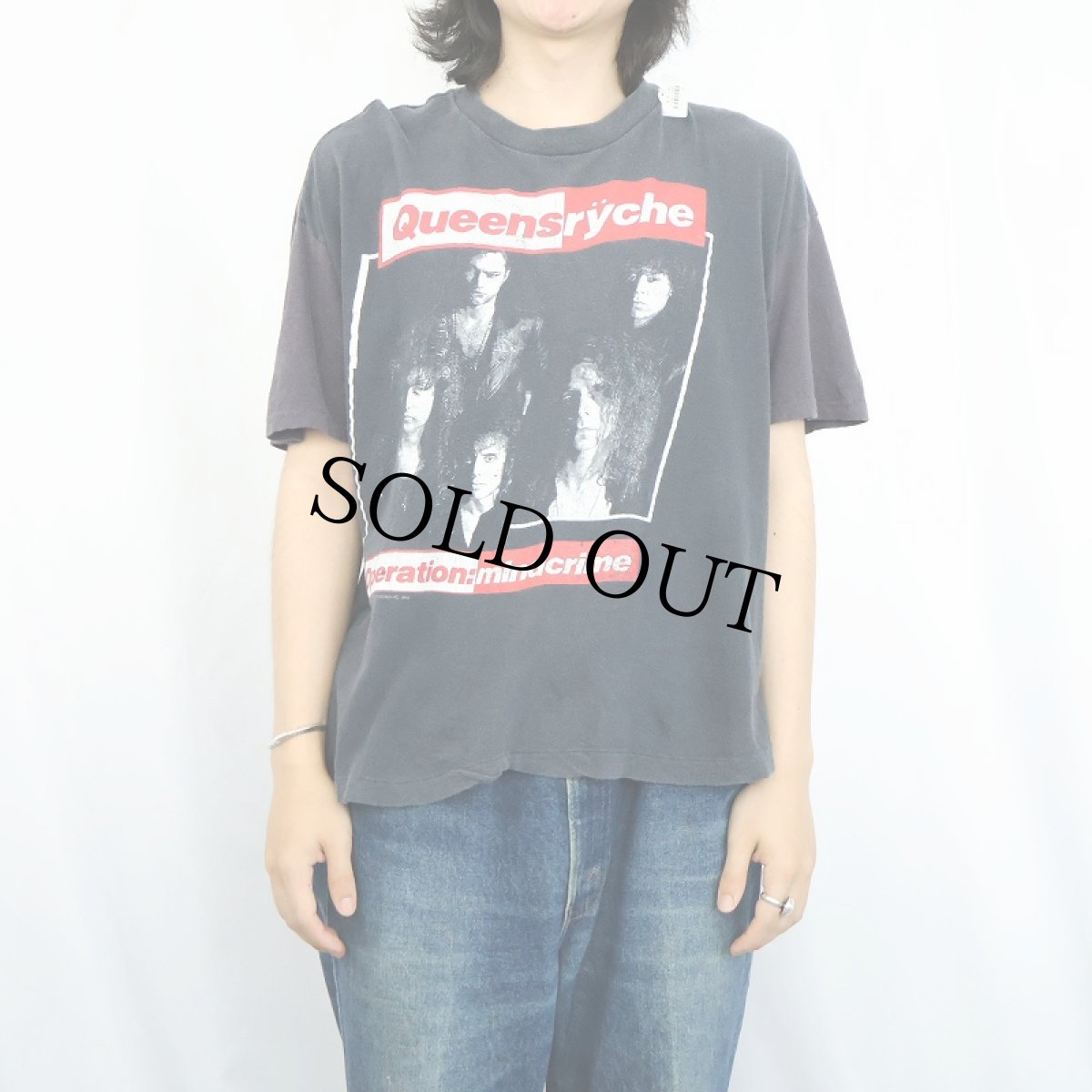 画像3: 80's Queensryche "Operation: Mindcrime" プログレッシブ・メタル・バンド アルバムTシャツ (3)