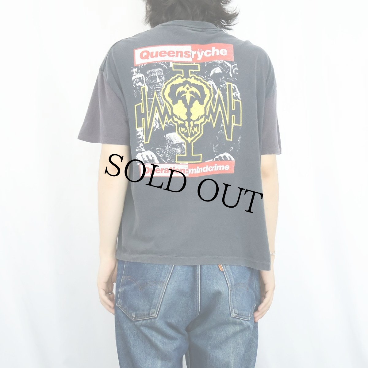画像4: 80's Queensryche "Operation: Mindcrime" プログレッシブ・メタル・バンド アルバムTシャツ (4)
