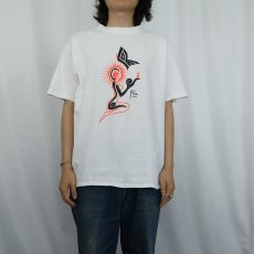 画像2: 90's Fana USA製 イラストプリントTシャツ L (2)
