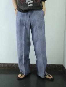 画像1: 50〜60's FRENCH MILITARY リネンセーラーパンツ "ワンウォッシュ" DEADSTOCK 【W32 L28】 (1)
