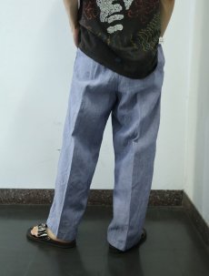画像3: 60's FRENCH MILITARY リネンセーラーパンツ "ワンウォッシュ" DEADSTOCK 【W35 L27】 (3)