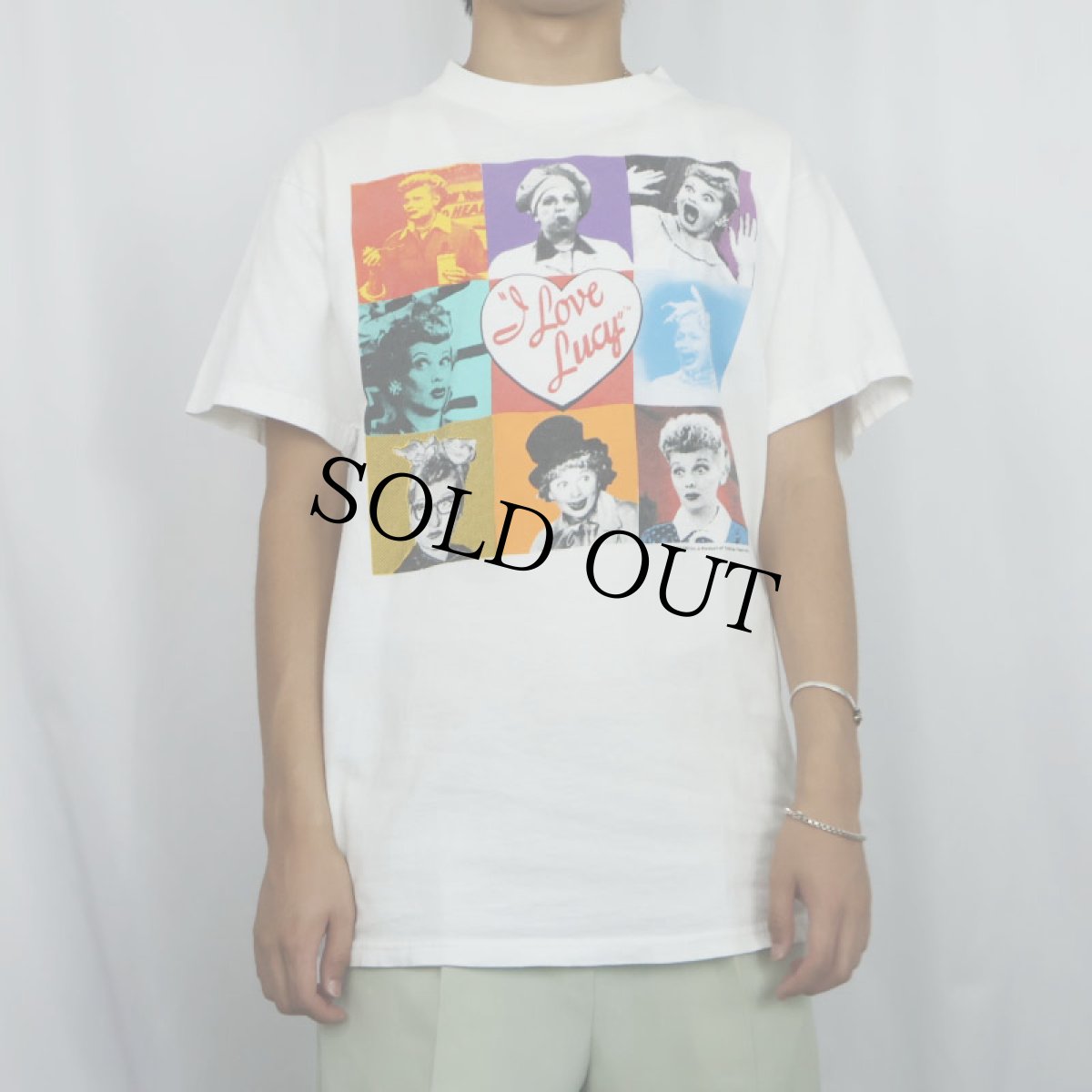 画像2: 90's USA製 "I Love Lucy" テレビドラマプリントTシャツ L (2)