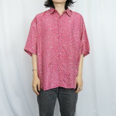 画像2: SILK CLUB 星柄 シルクシャツ M (2)