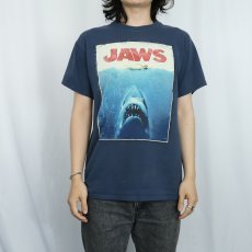 画像2: JAWS ホラー映画 プリントＴシャツ NAVY M (2)