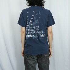画像3: JAWS ホラー映画 プリントＴシャツ NAVY M (3)