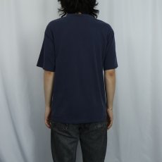 画像3: 2000's SPONGEBOB "LEAVE MY BRAIN ALONE!" キャラクタープリントTシャツ NAVY L (3)