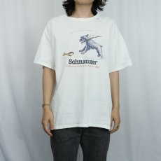 画像2: 2000's "Schnauzer" 犬プリントTシャツ L (2)