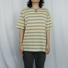 画像2: HARVEY LTD ボーダー柄 チョコチン Tシャツ XL (2)
