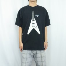 画像3: 2000's Gibson ''DON'T BE SHY'' ギターブランド プリントTシャツ BLACK XL (3)