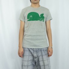 画像2: 70〜80's Champion バータグ USA製 "Whalers" 染み込みプリントTシャツ L (2)