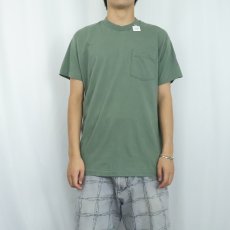 画像2: 90's FRUIT OF THE LOOM USA製 無地 ポケットTシャツ XL (2)