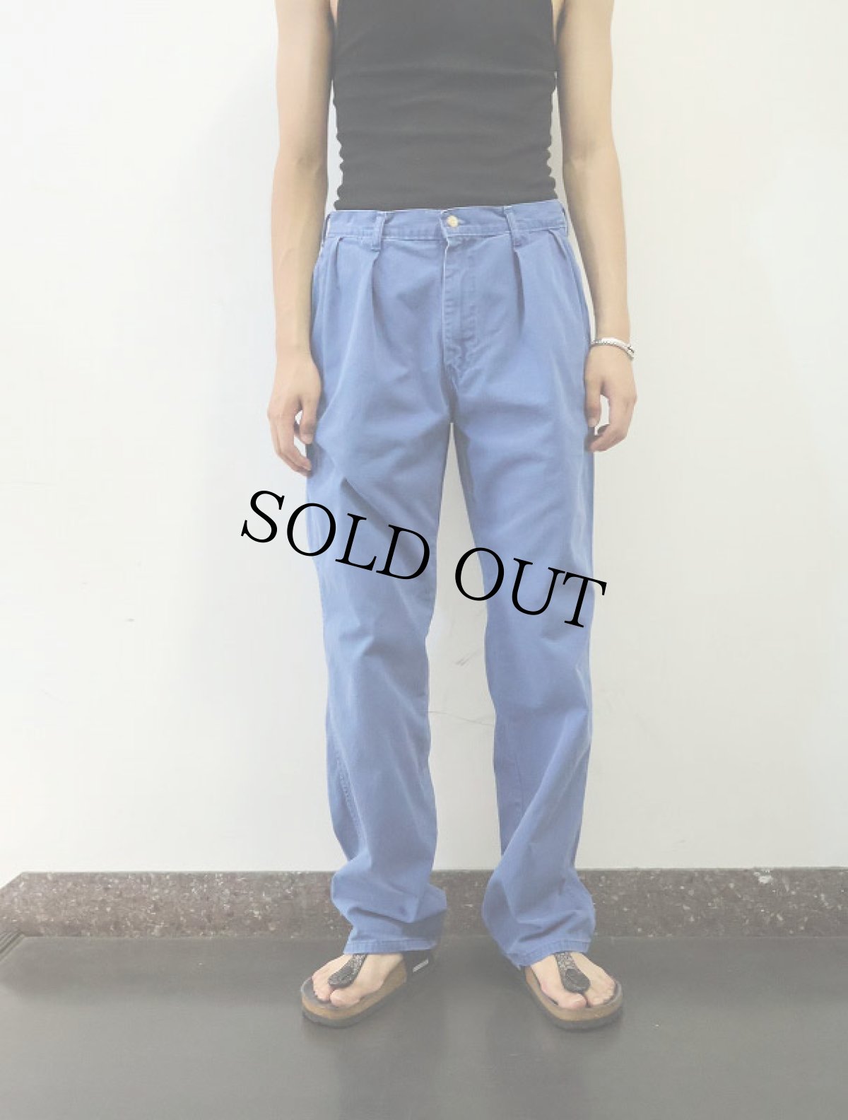 画像2: 90's POLO Ralph Lauren USA製 2タック コットンチノトラウザーズ W30 (2)