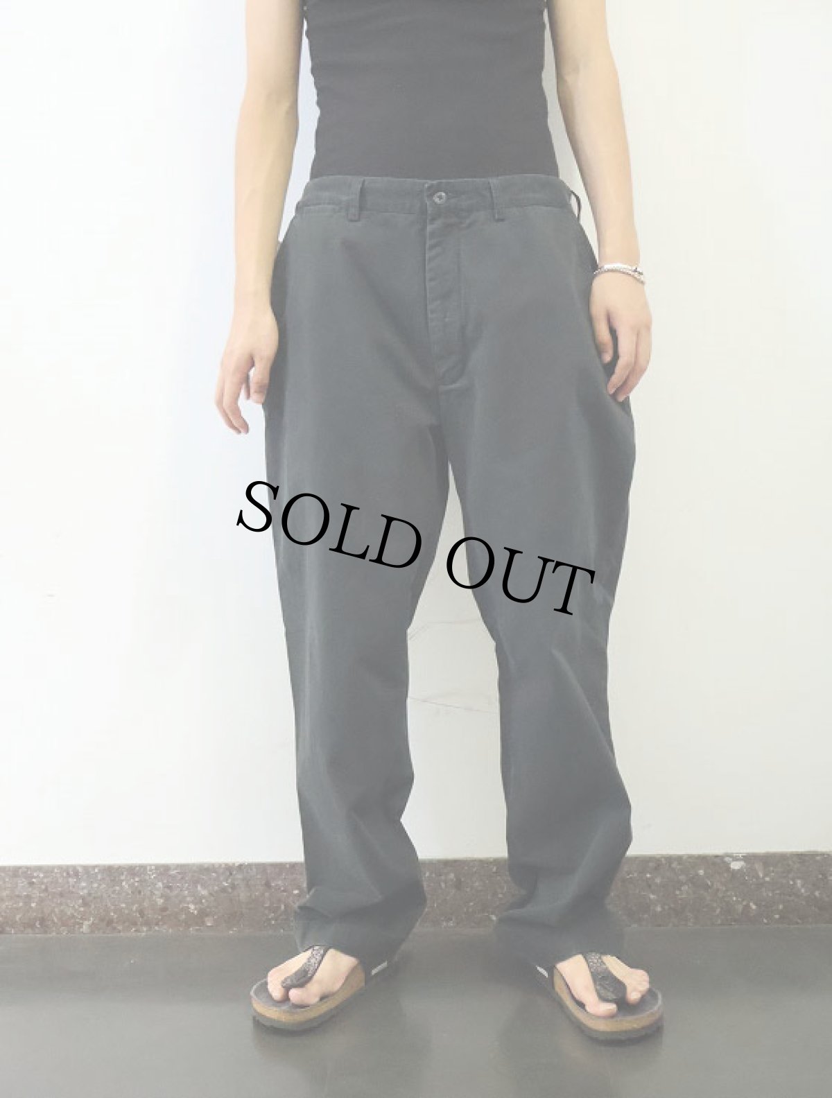 画像2: POLO Ralph Lauren コットンチノトラウザーズ BLACK W36 (2)
