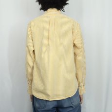 画像3: Ralph Lauren "CUSTOM FIT" ストライプ柄 コットンボタンダウンシャツ L (3)