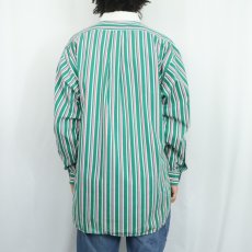 画像3: 90's Ralph Lauren "The Big Shirt" マルチストライプ柄 コットンボタンダウンシャツ L (3)